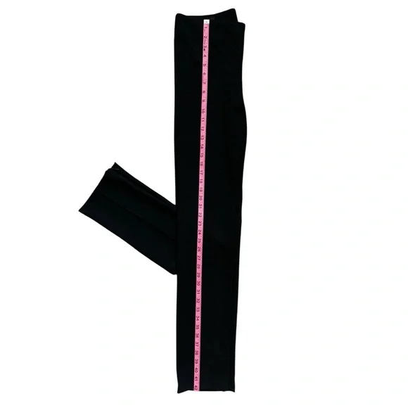 ZARA High Waist Slit Leggings Pants Black Size M NWT - Picture 4 of 7